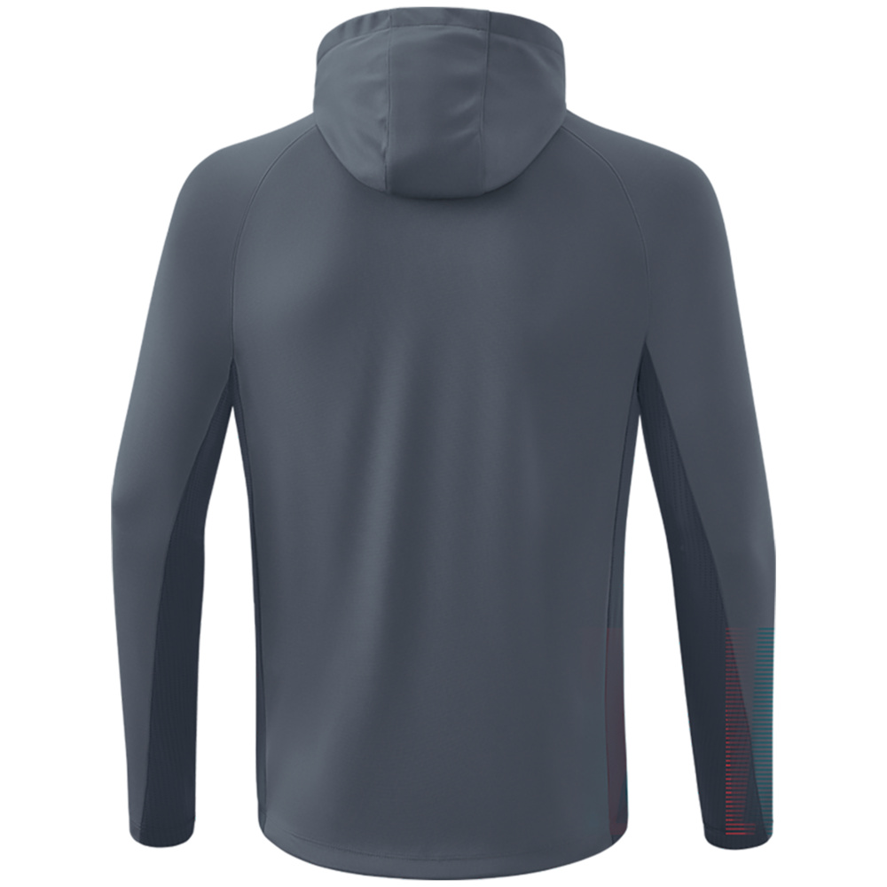 SUDADERA ENTRENAMIENTO CON CAPUCHA ERIMA LIGA STAR, GRIS PIZARRA UNISEX. 