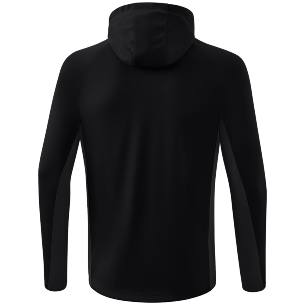 SUDADERA ENTRENAMIENTO CON CAPUCHA ERIMA LIGA STAR, NEGRA UNISEX. 