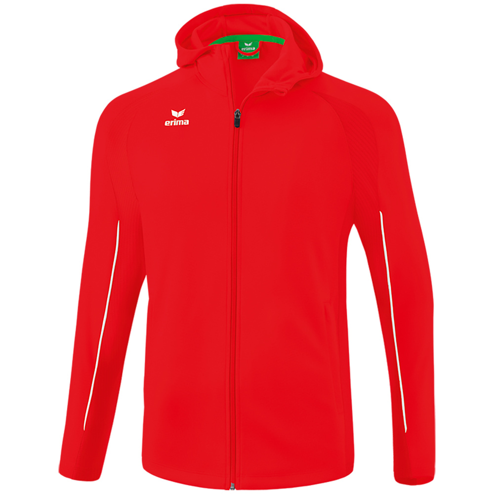 SUDADERA ENTRENAMIENTO CON CAPUCHA ERIMA LIGA STAR, ROJA UNISEX. 