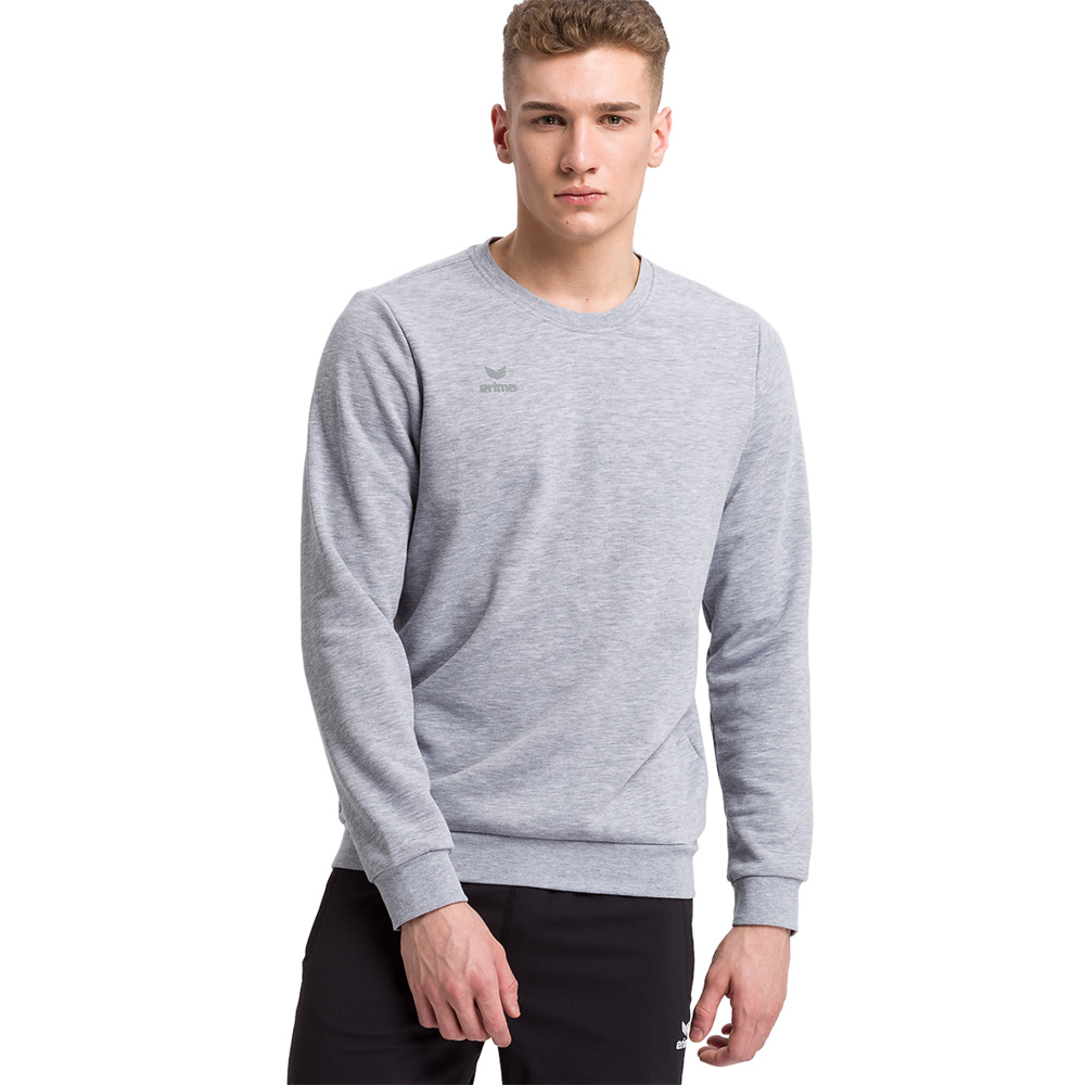 SUDADERA ERIMA, GRIS PIZARRA UNISEX. 