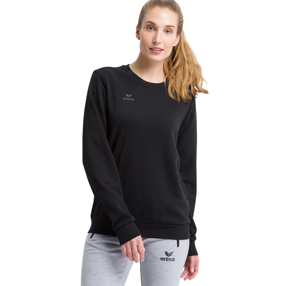 SUDADERA ERIMA, NEGRA UNISEX. 