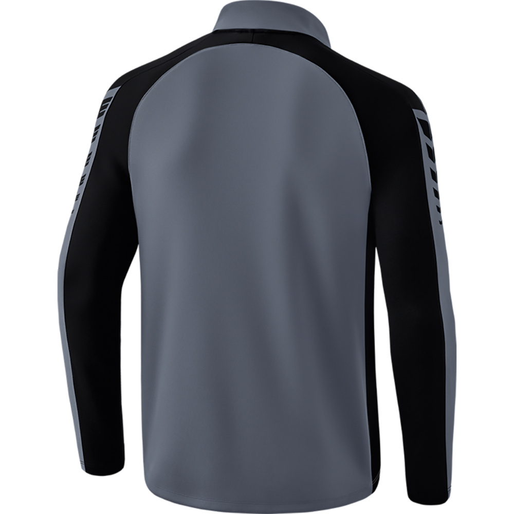 SUDADERA ERIMA SIX WINGS TRAINING TOP, GRIS PIZARRA-NEGRA HOMBRE. 