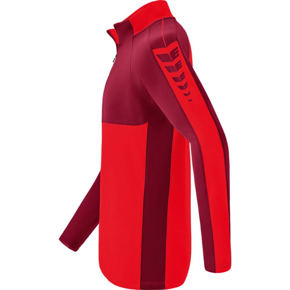 SUDADERA ERIMA SIX WINGS TRAINING TOP, ROJA-BURDEOS HOMBRE. 