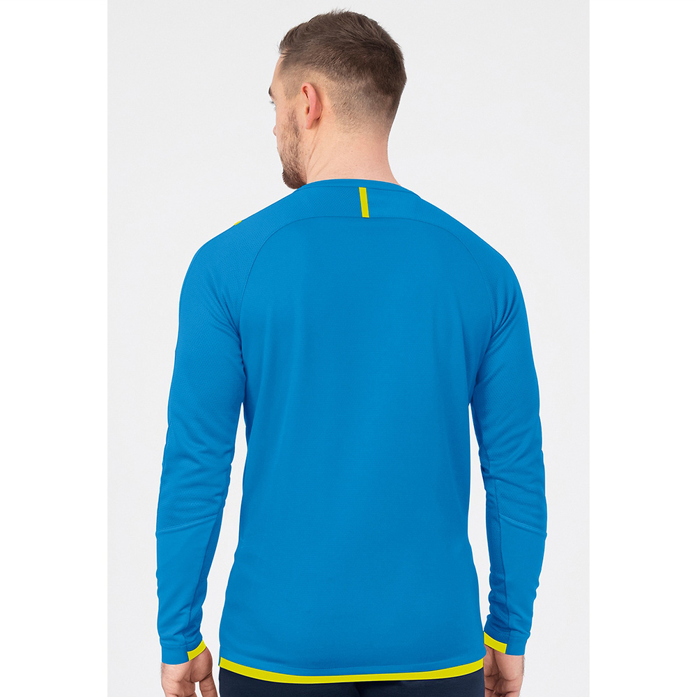 SUDADERA JAKO CHALLENGE, AZUL JAKO-AMARILLA HOMBRE. 