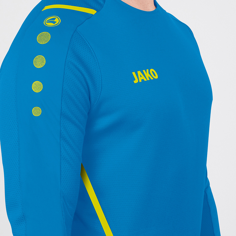 SUDADERA JAKO CHALLENGE, AZUL JAKO-AMARILLA HOMBRE. 