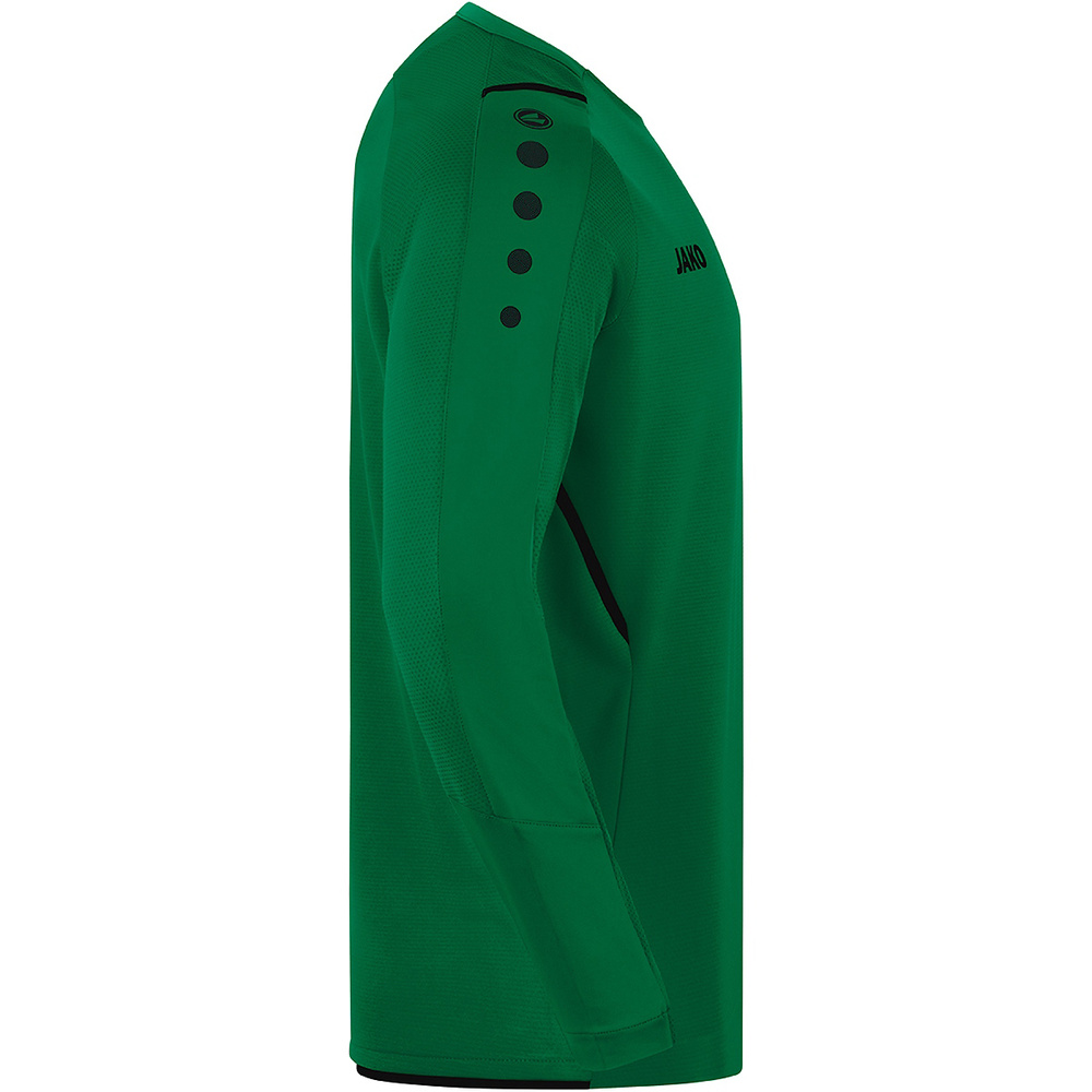 SUDADERA JAKO CHALLENGE, VERDE-NEGRA HOMBRE. 