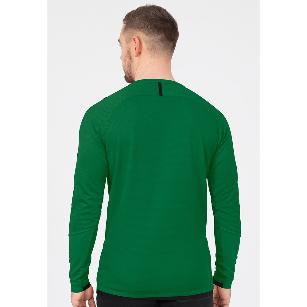 SUDADERA JAKO CHALLENGE, VERDE-NEGRA HOMBRE. 