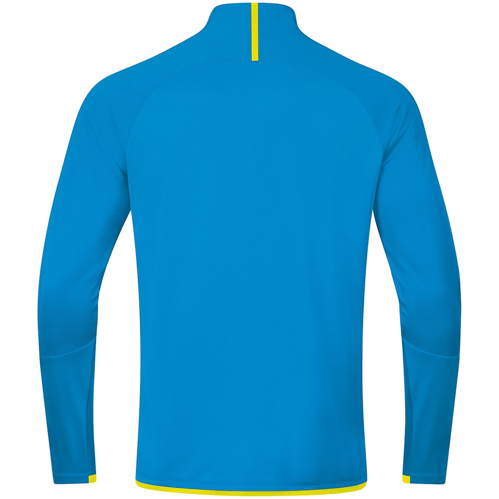 SUDADERA ZIP TOP JAKO CHALLENGE, AZUL JAKO-AMARILLA HOMBRE. 