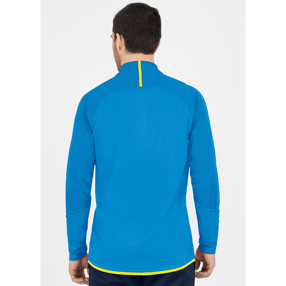 SUDADERA ZIP TOP JAKO CHALLENGE, AZUL JAKO-AMARILLA HOMBRE. 