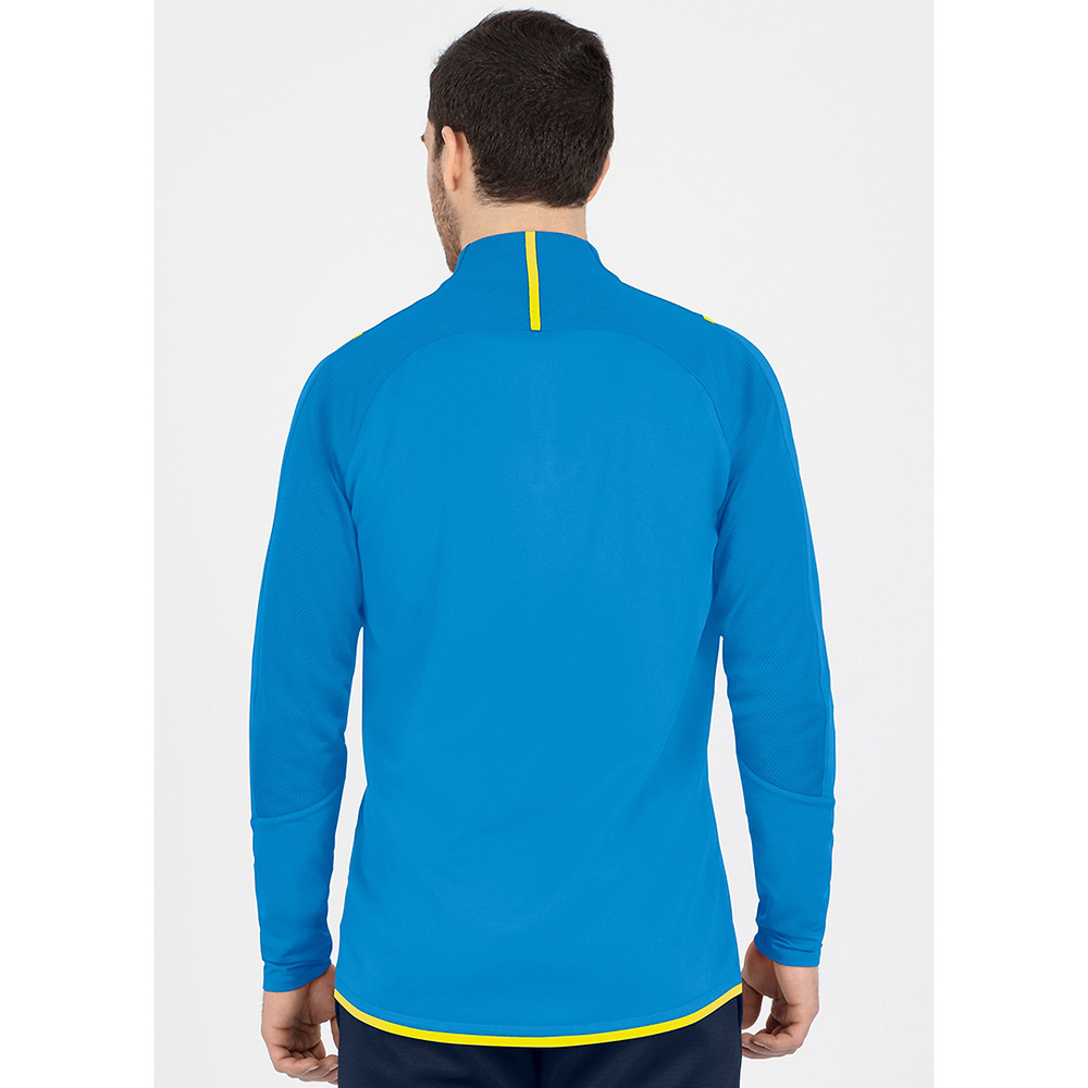 SUDADERA ZIP TOP JAKO CHALLENGE, AZUL JAKO-AMARILLA NIÑO. 