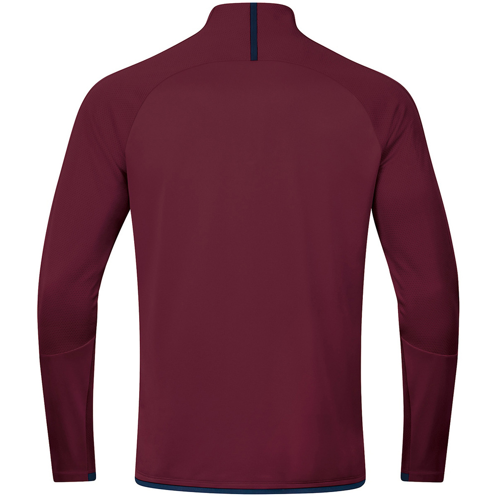 SUDADERA ZIP TOP JAKO CHALLENGE, BURDEOS-MARINO HOMBRE. 