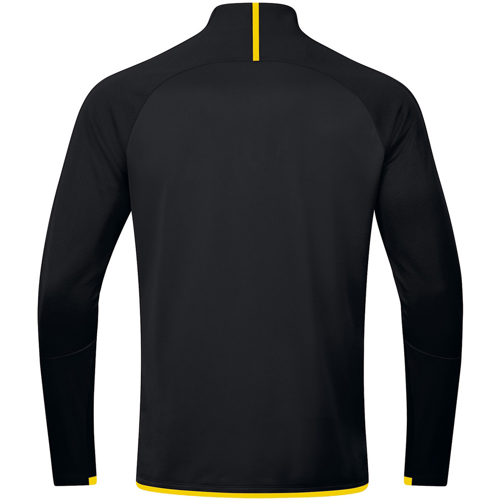 SUDADERA ZIP TOP JAKO CHALLENGE, NEGRA-AMARILLA HOMBRE. 