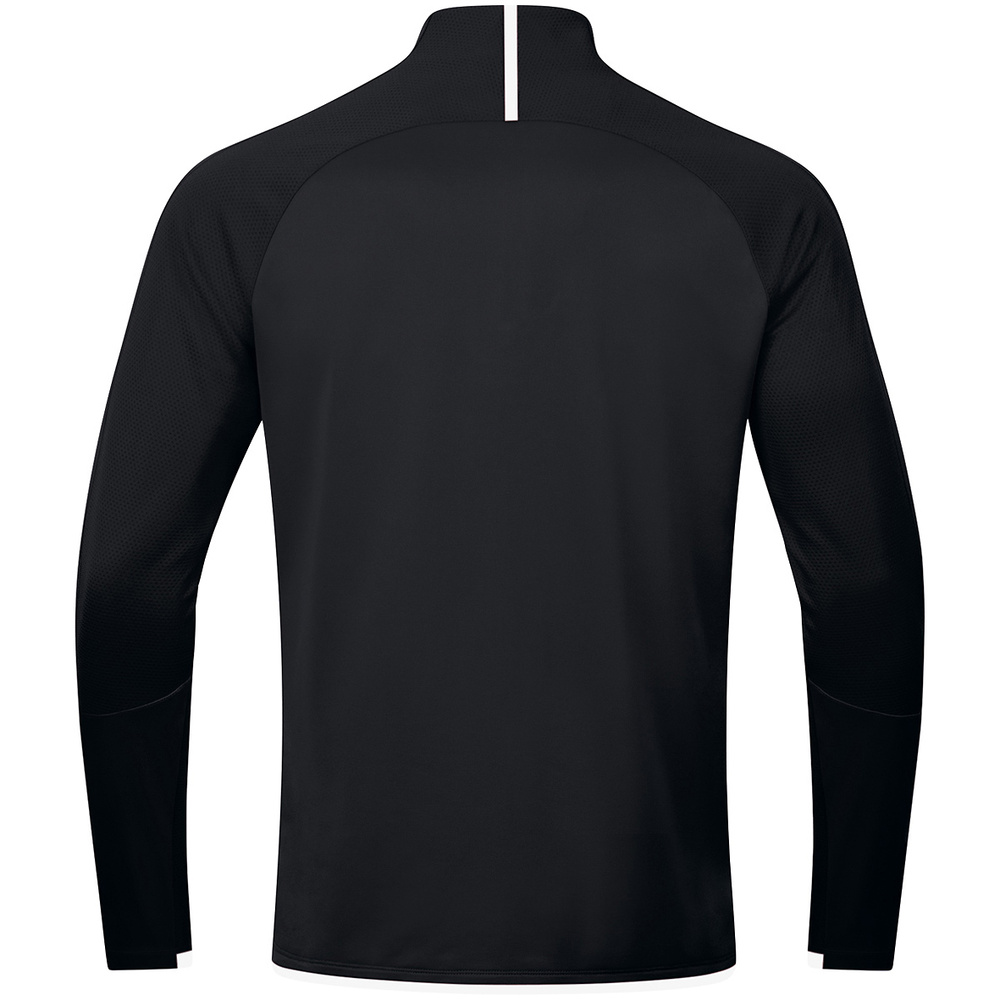 SUDADERA ZIP TOP JAKO CHALLENGE, NEGRA-BLANCA HOMBRE. 