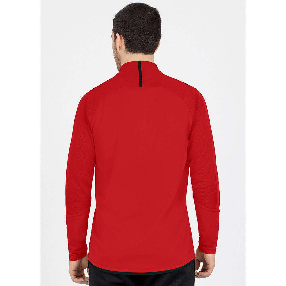 SUDADERA ZIP TOP JAKO CHALLENGE, ROJA-NEGRA HOMBRE. 