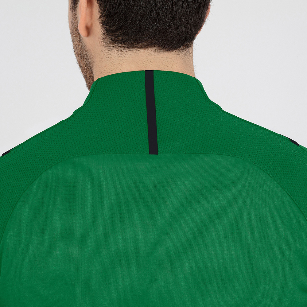 SUDADERA ZIP TOP JAKO CHALLENGE, VERDE-NEGRA HOMBRE. 