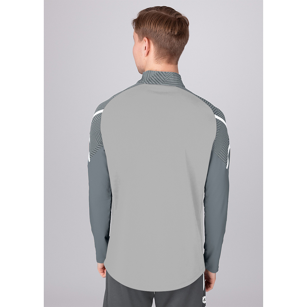 SUDADERA ZIP TOP JAKO PERFORMANCE, GRIS-GRIS PIEDRA HOMBRE. 