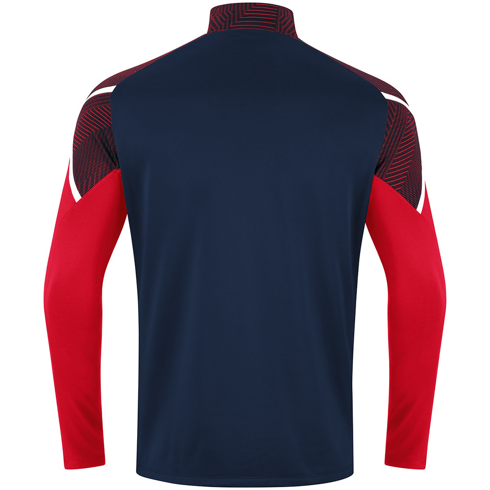 SUDADERA ZIP TOP JAKO PERFORMANCE, MARINO-ROJA HOMBRE. 