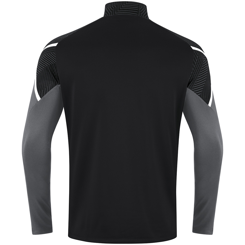 SUDADERA ZIP TOP JAKO PERFORMANCE, NEGRA-ANTRACITA HOMBRE. 