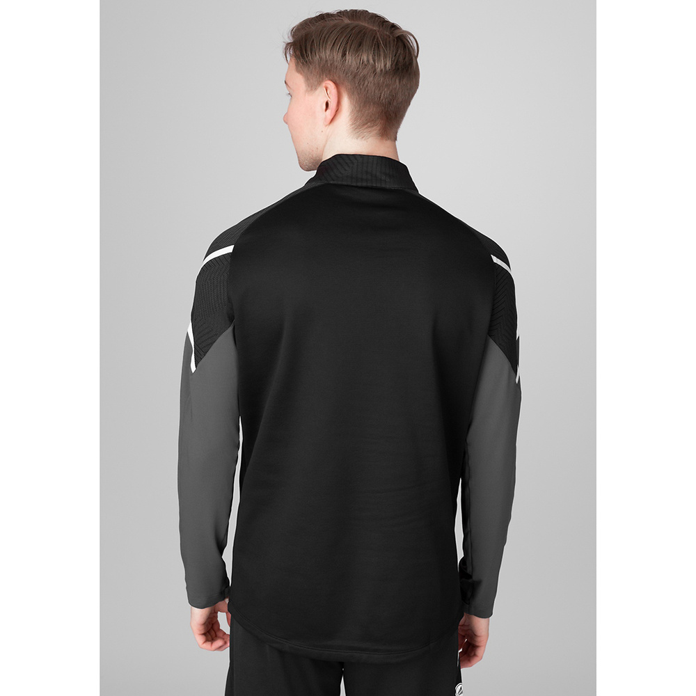 SUDADERA ZIP TOP JAKO PERFORMANCE, NEGRA-ANTRACITA HOMBRE. 