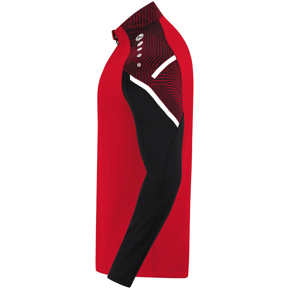 SUDADERA ZIP TOP JAKO PERFORMANCE, ROJA-NEGRA HOMBRE. 