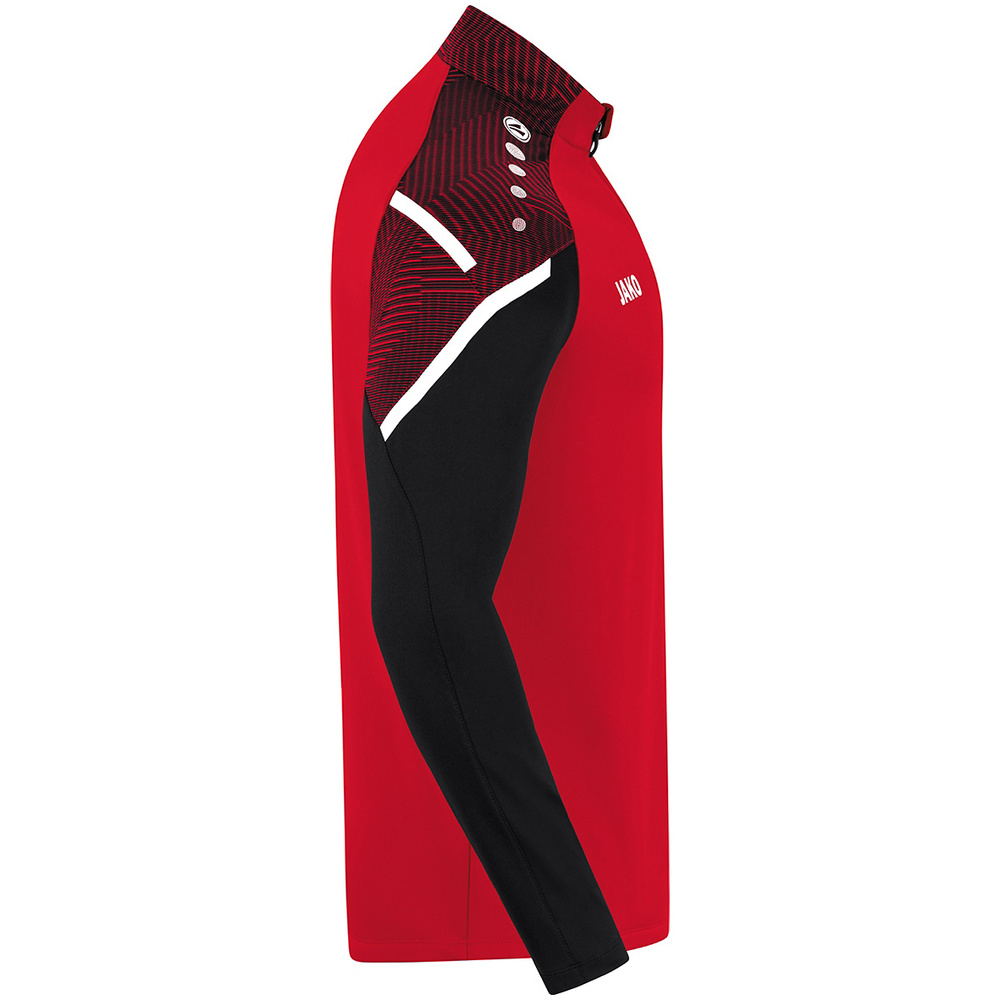 SUDADERA ZIP TOP JAKO PERFORMANCE, ROJA-NEGRA HOMBRE. 