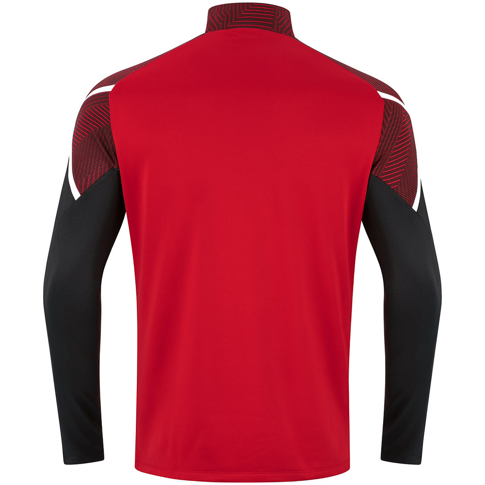 SUDADERA ZIP TOP JAKO PERFORMANCE, ROJA-NEGRA NIÑO. 