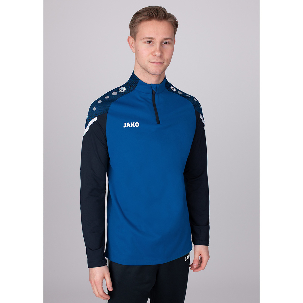 SUDADERA ZIP TOP JAKO PERFORMANCE, ROYAL-MARINO HOMBRE. 