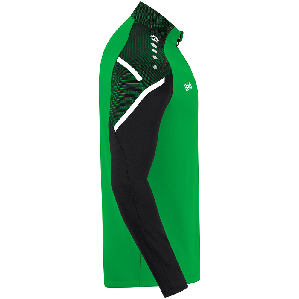 SUDADERA ZIP TOP JAKO PERFORMANCE, VERDE-NEGRA HOMBRE. 