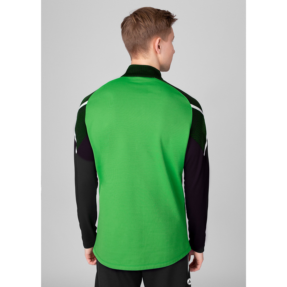 SUDADERA ZIP TOP JAKO PERFORMANCE, VERDE-NEGRA HOMBRE. 