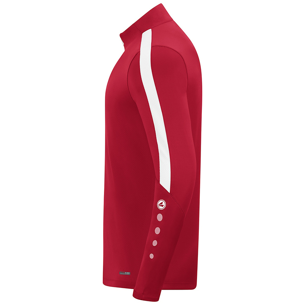 SUDADERA ZIP TOP JAKO POWER, ROJA-BLANCA NIÑO. 