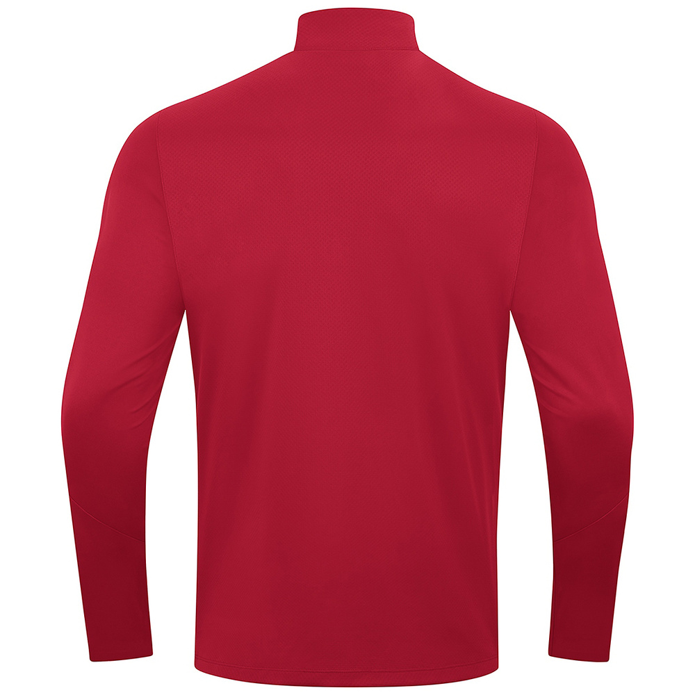 SUDADERA ZIP TOP JAKO POWER, ROJA-BLANCA UNISEX. 