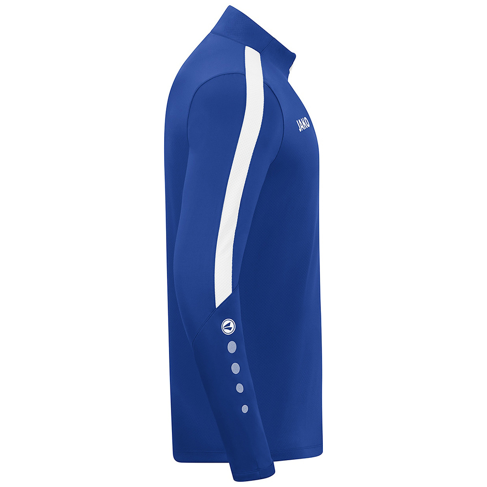 SUDADERA ZIP TOP JAKO POWER, ROYAL-BLANCA NIÑO. 