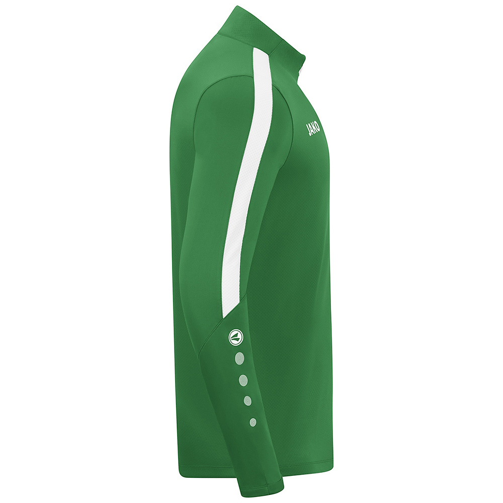 SUDADERA ZIP TOP JAKO POWER, VERDE-BLANCA NIÑO. 