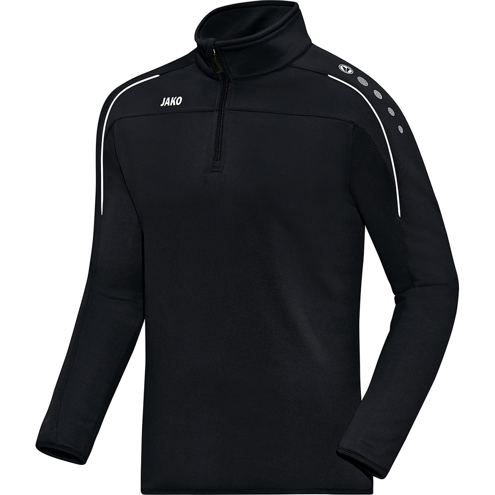 SUDADERA ZIPTOP JAKO CLASSICO, NEGRA HOMBRE. 