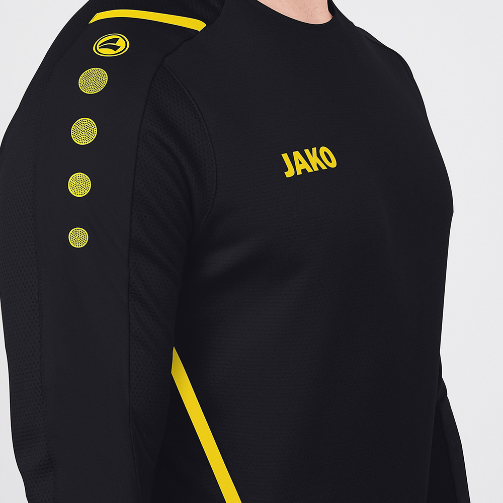 SWEATER JAKO CHALLENGE, BLACK-CITRO MEN. 