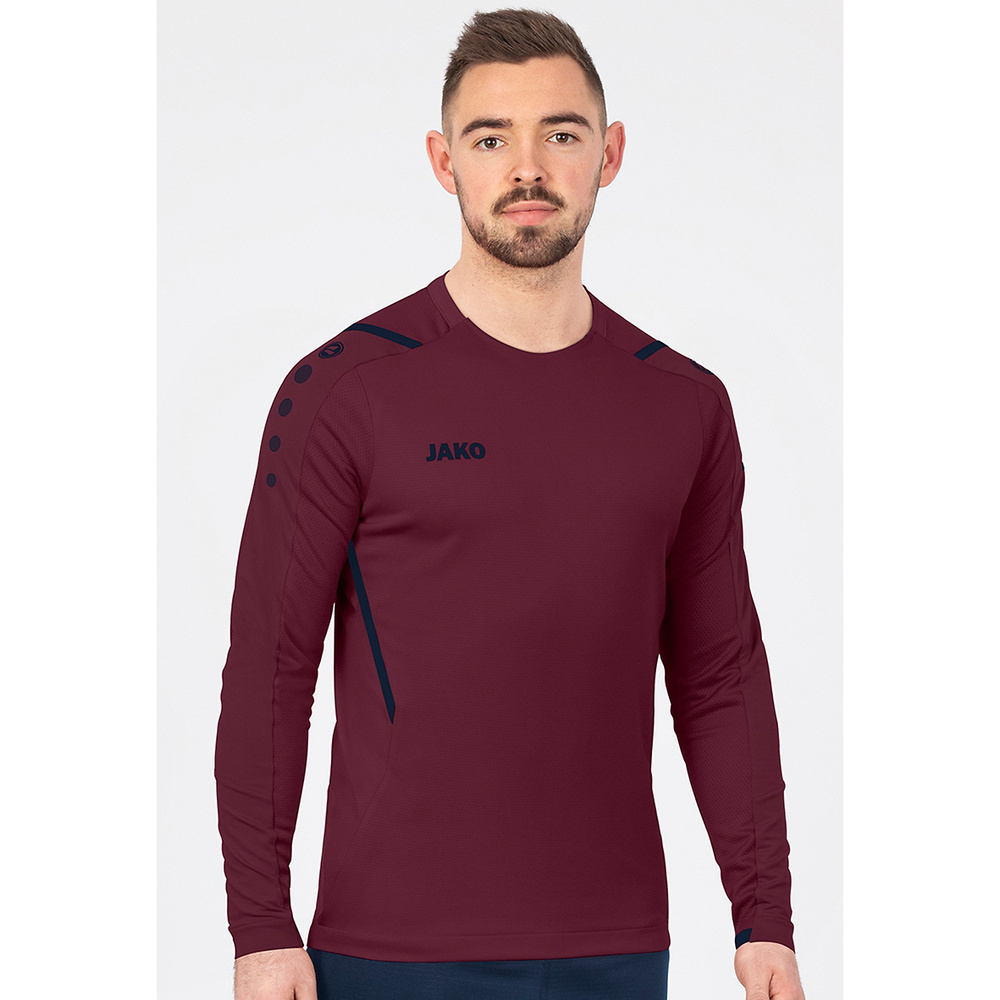 SWEATER JAKO CHALLENGE, MAROON-SEABLUE MEN. 