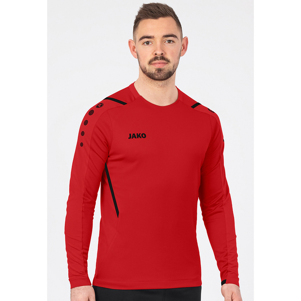 SWEATER JAKO CHALLENGE, RED-BLACK MEN. 