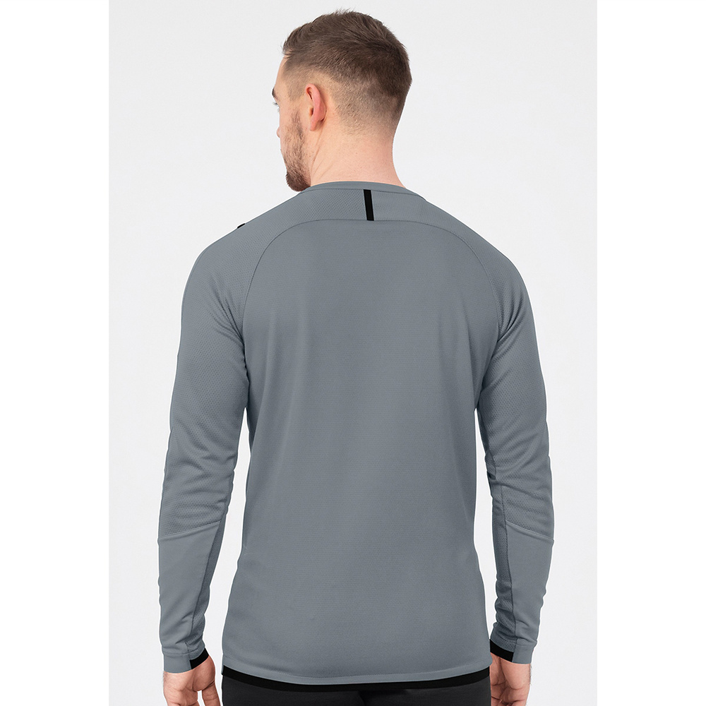 SWEATER JAKO CHALLENGE, STONE GREY-BLACK MEN. 