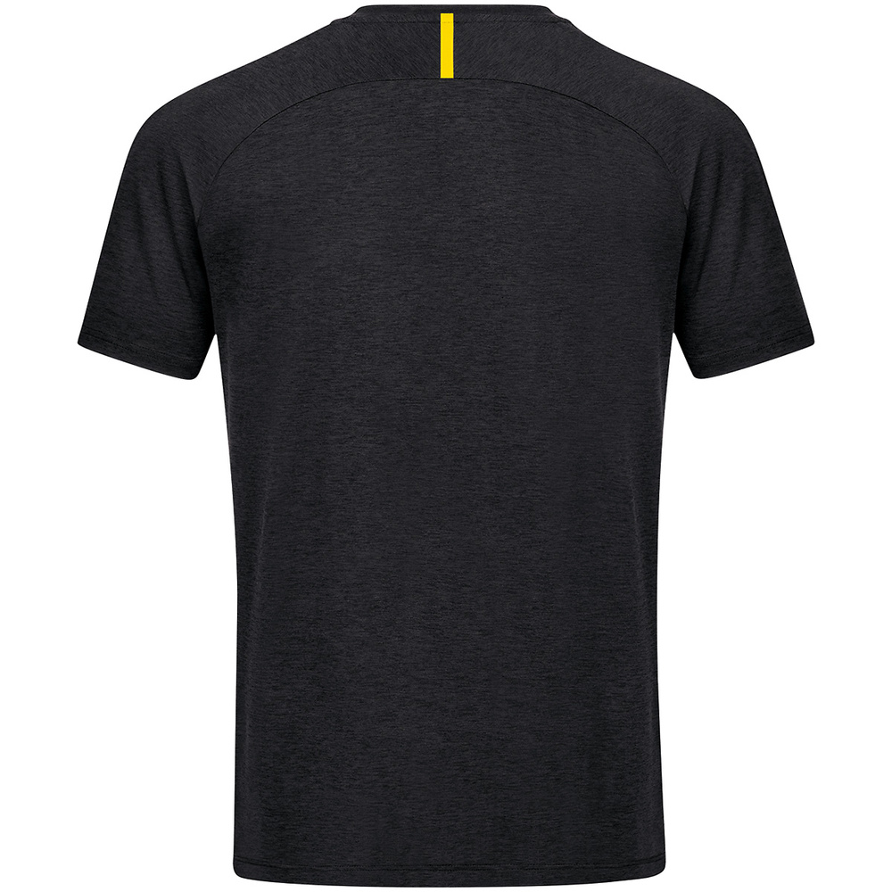 T-SHIRT JAKO CHALLENGE, BLACK MELANGE-CITRO MEN. 