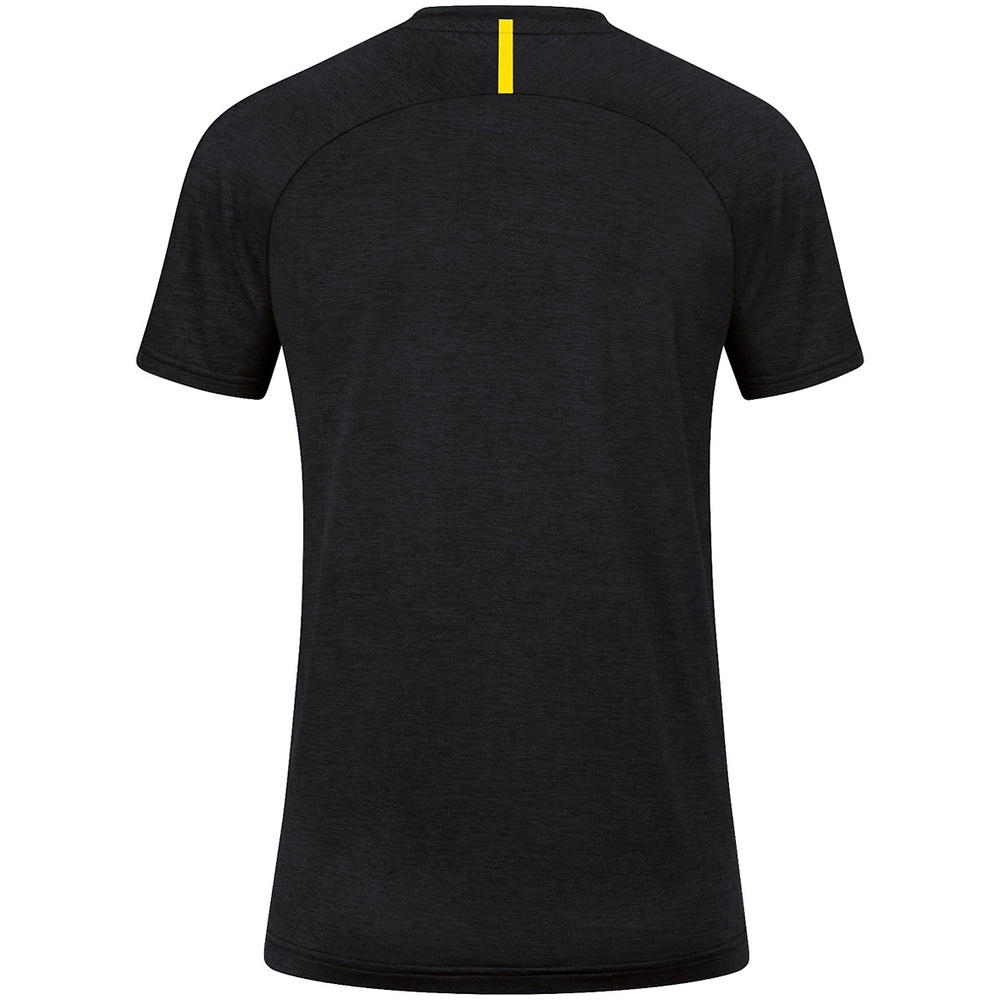 T-SHIRT JAKO CHALLENGE, BLACK MELANGE-CITRO WOMEN. 