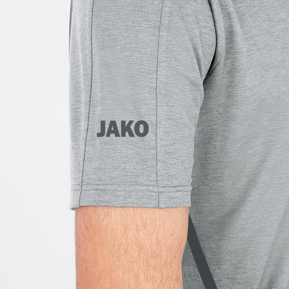 T-SHIRT JAKO CHALLENGE, GREY MELANGE-LIGHT ANTHRA KIDS. 