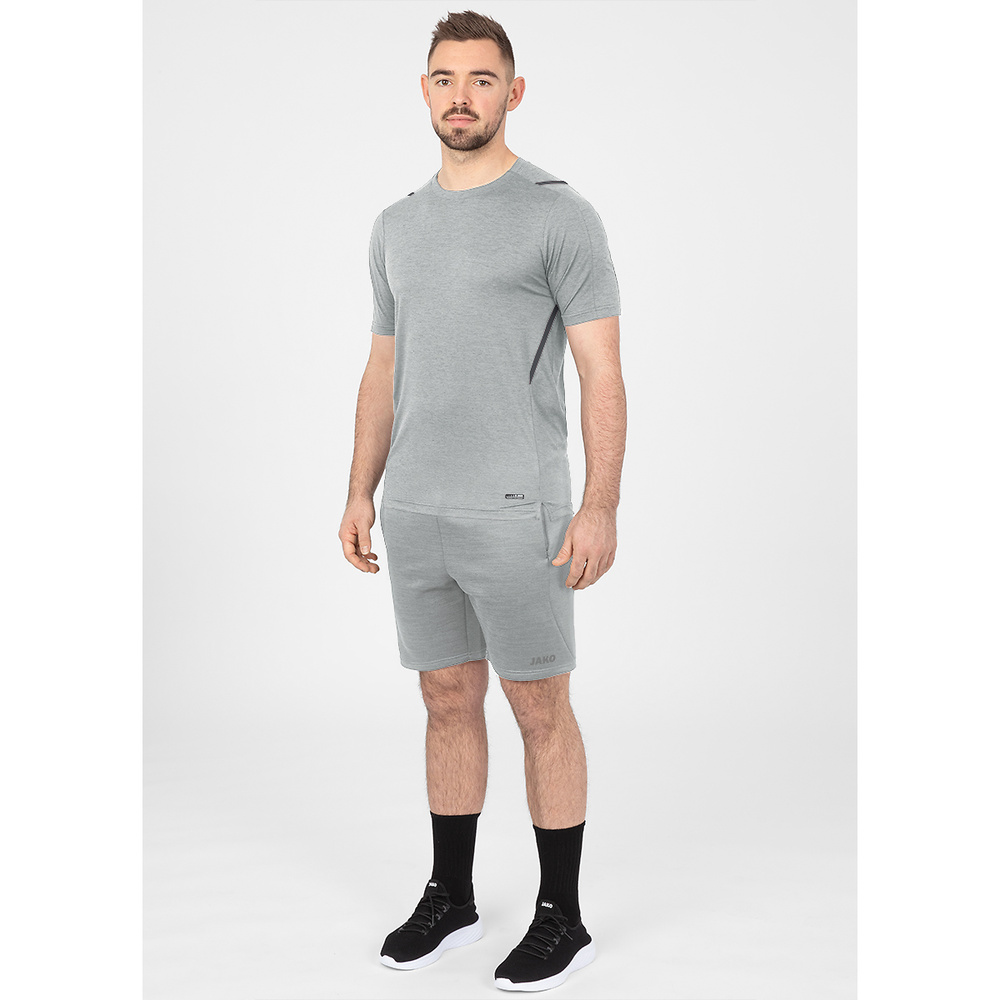 T-SHIRT JAKO CHALLENGE, GREY MELANGE-LIGHT ANTHRA MEN. 