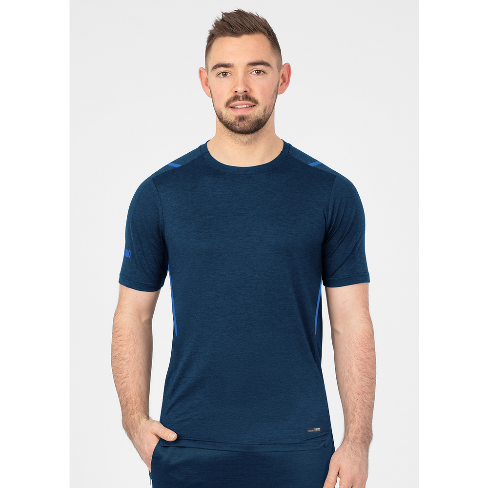 T-SHIRT JAKO CHALLENGE, SEABLUE MELANGE-ROYAL KIDS. 