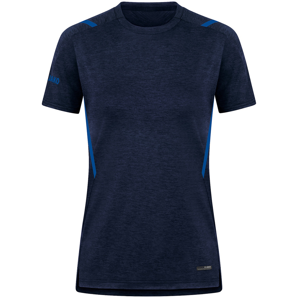 T-SHIRT JAKO CHALLENGE, SEABLUE MELANGE-ROYAL WOMEN. 