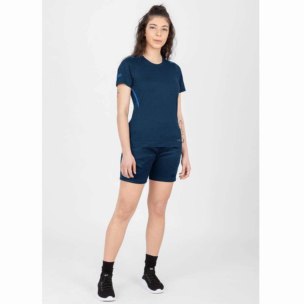 T-SHIRT JAKO CHALLENGE, SEABLUE MELANGE-ROYAL WOMEN. 