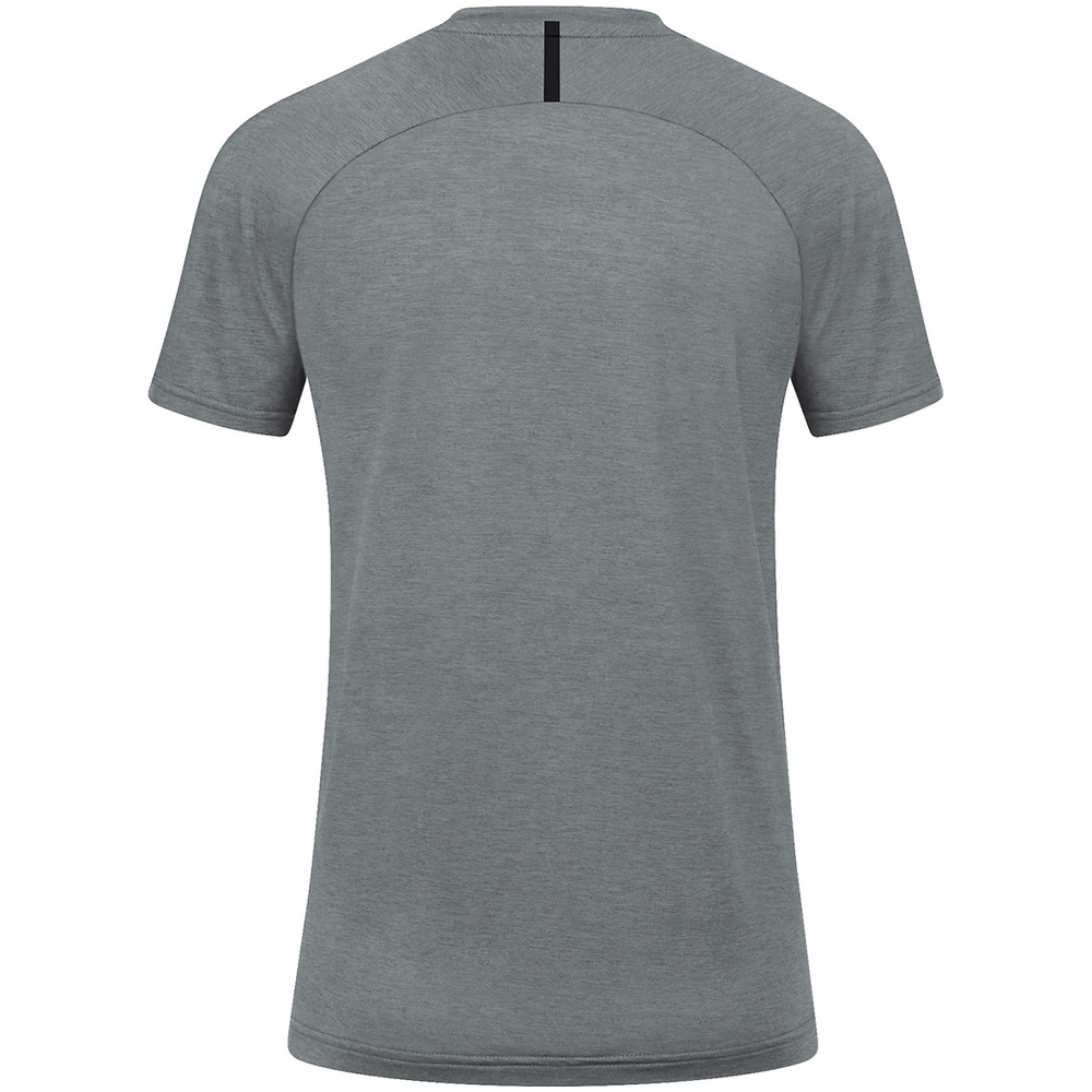 T-SHIRT JAKO CHALLENGE, STONE GREY MELANGE-BLACK WOMEN. 