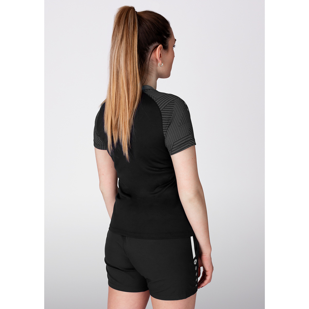 T-SHIRT JAKO PERFORMANCE, BLACK-ANTHRA LIGHT WOMEN. 