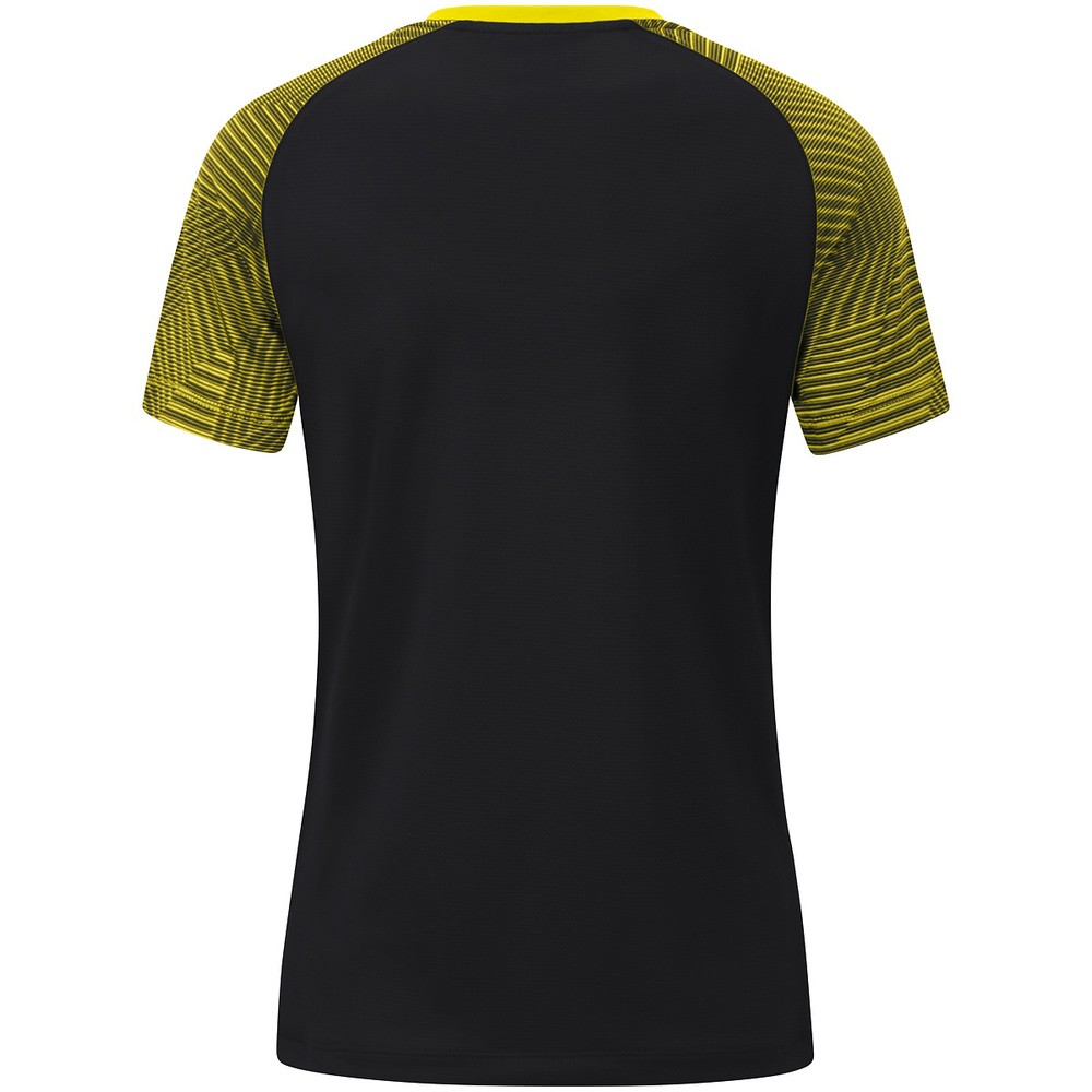 T-SHIRT JAKO PERFORMANCE, BLACK-SOFT YELLOW WOMEN. 