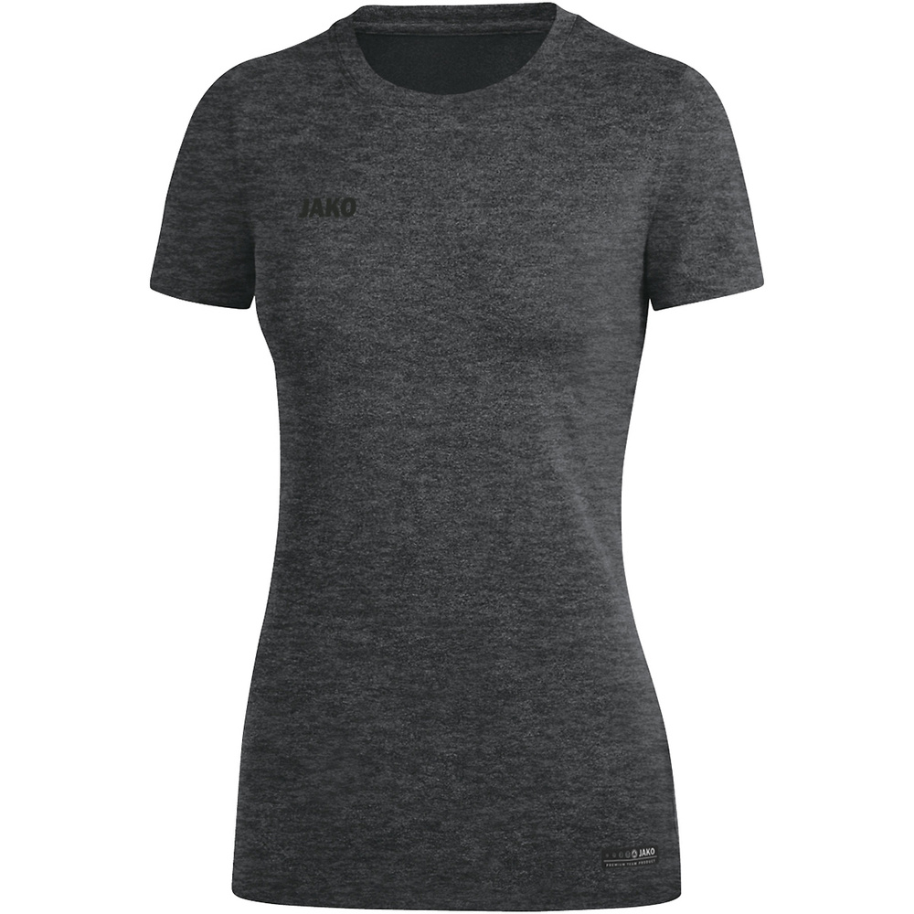 T-SHIRT JAKO PREMIUM BASICS, ANTHRACITE MELANGE MELANGE MELANGE MELANGE MELANGE WOMEN. 