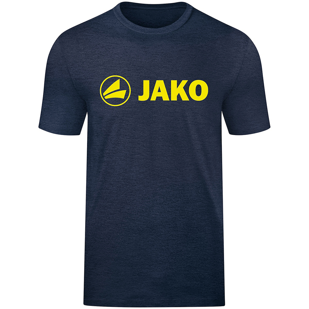 T-SHIRT JAKO PROMO, SEABLUE MELANGE-NEON YELLOW KIDS. 